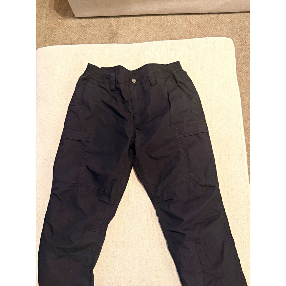 Free Soldier Black Ripstop Men’s Cargo Pants 32W Regular Fit Straight Leg